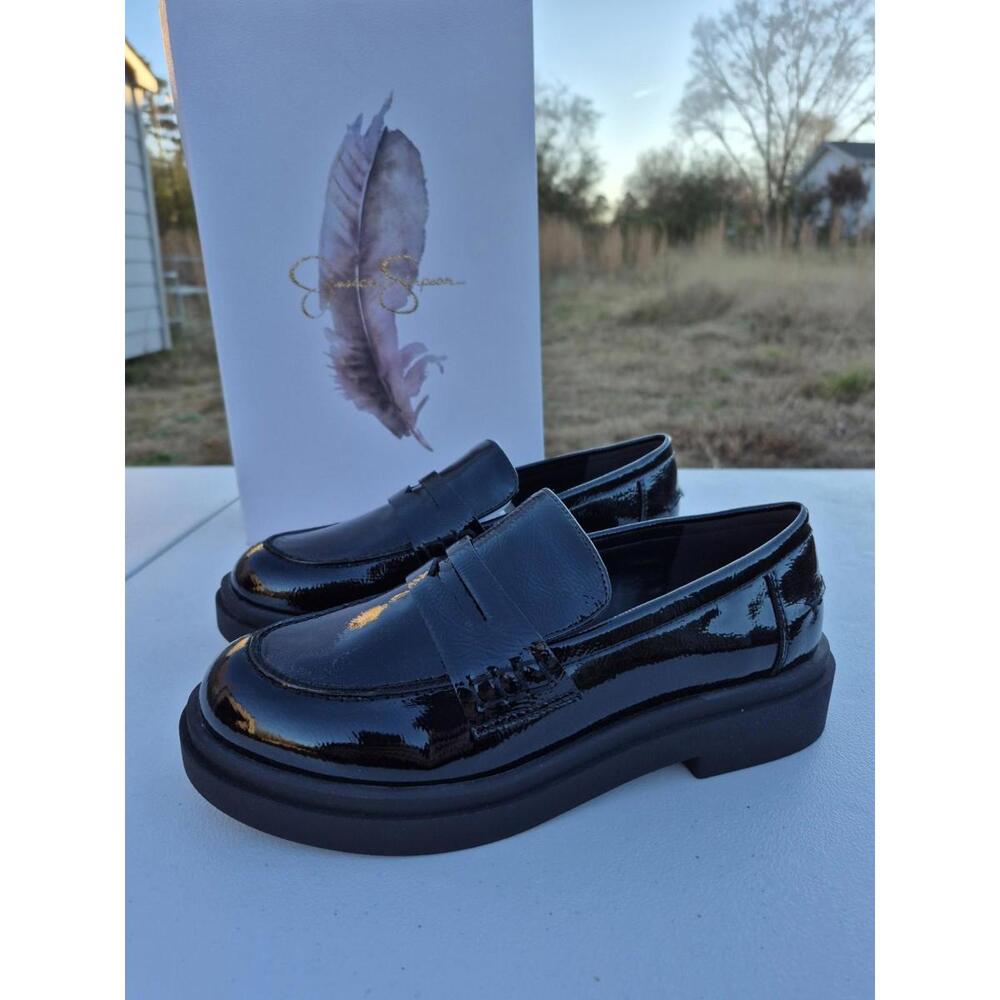 Jessica Simpson Womens Xuris Black Patent Loafer Shoes 6.5 JS-XURIS - Picture 2 of 9